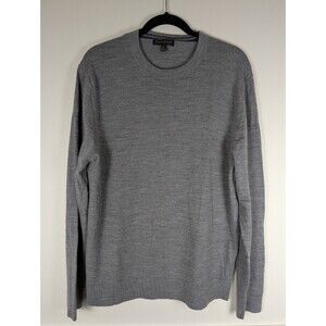 Banana Republic Gray 100% Merino Wool Crew Neck Sweater Pullover XL See Desc